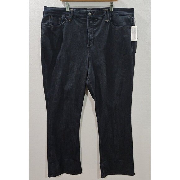 NYDJ Not Your Daughters Womens Barbara Boot Cut Jeans Size 26W‎ Dark Wash - Picture 2 of 12